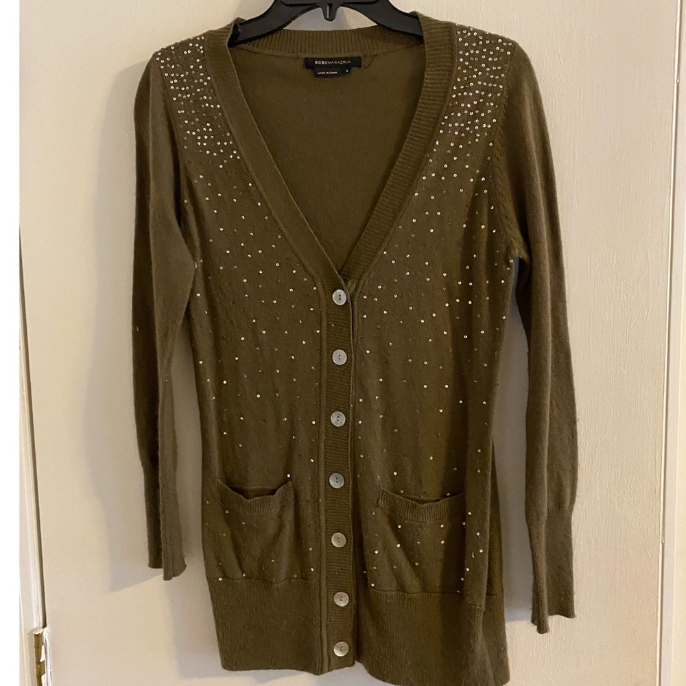 BCBGMAXAZRIA Women’s Sequin Cardigan Size Small